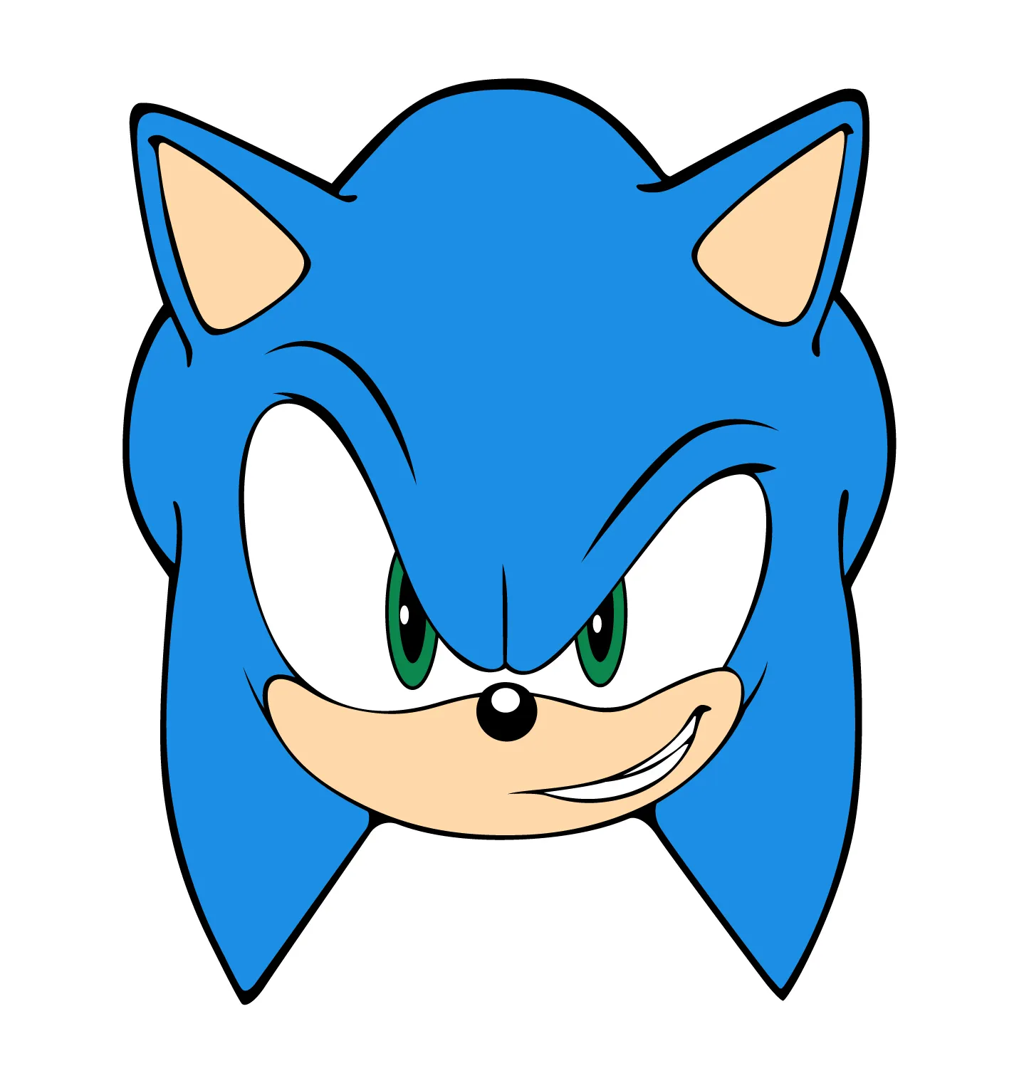 Sonic the hedgehog Face Vector 18